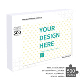 Custom photo puzzle with 'Your Design Here', 500 pieces, wooden jigsaw puzzle, personalized gift