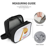 MyArtsyGift giraffe lunch bag: insulated aluminum lining, 'Stand Tall' design, easy clean and water-resistant, for kids.