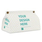 Custom tissue box cover, PU material with heart pattern, perfect for home, office or car