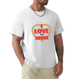 MyArtsyGift Men's T-shirt featuring 'I Love My Mom' design, classic cotton tee, perfect gift