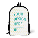 Customizable backpack with YOUR DESIGN HERE design, 600D polyester material, perfect for school, travel; MyArtsyGift