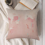 Splash Pink Linen Throw Pillow Case for Living Room Decor, Abstract Art, USA Made, MyArtsyGift