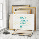 Customizable canvas with 'Your Design Here' text, ready for personalization. Diy paint by number canvas, DIY art gifts.