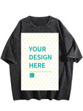 Custom 230g Washed Cotton T-Shirt - Front Print - Ships from Canada