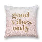 Good Vibes Only pillow cover, soft short plush material, decorative for sofa and living room