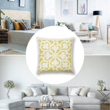 Yellow floral pattern throw pillow cover, plush and soft, for sofa and living room decor at MyArtsyGift