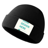 Custom Knit Beanie - Printed Patch - Ships from Canada