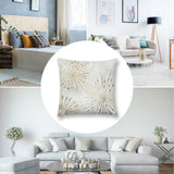 MyArtsyGift Plush Pillow Cover: Soft, fluffy pillow with golden burst pattern, perfect for sofa and living room decor.
