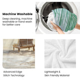 Summer Beach Flannel Blanket: Machine Washable, Lightweight, Skin-Friendly, and features Advanced Edge Stitch Technology.