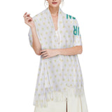 Custom imitation cashmere scarf for women, with heart pattern and fringe, a fashionable winter shawl.