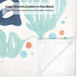 Coastal Currents V Flannel Blanket with colorful abstract design, soft and cozy.
