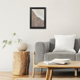 Personalized Canvas Print, Abstract textured wall art in beige, white, and brown. Home decor and gift idea, framed, USA made.