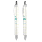 MyArtsyGift Personalized ballpoint pens, PC material, heart pattern, 'RIGN' design for students graduation gifts.