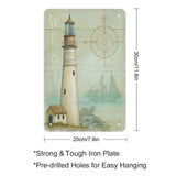 Personalized metal tin sign with lighthouse design, west coastal light, strong iron plate