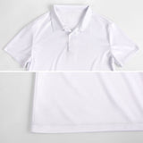 White women's polo shirt, perfect for business casual wear, made of breathable fabric. Comfortable & fashionable top.
