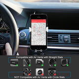 Car phone mount displaying navigation, compatible with straight air vent, black aluminum alloy material. MyArtsyGift.