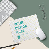 Custom mouse pad, personalized design area for office or home use, non-slip waterproof desk pad with heart pattern and text