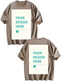 Custom 230g Washed Cotton T-Shirt - Front & Back Print - Ships from Canada