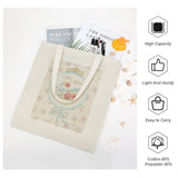 Personalized canvas tote bag for women, cotton blend, floral 'Mon Amour' design, shopping bag