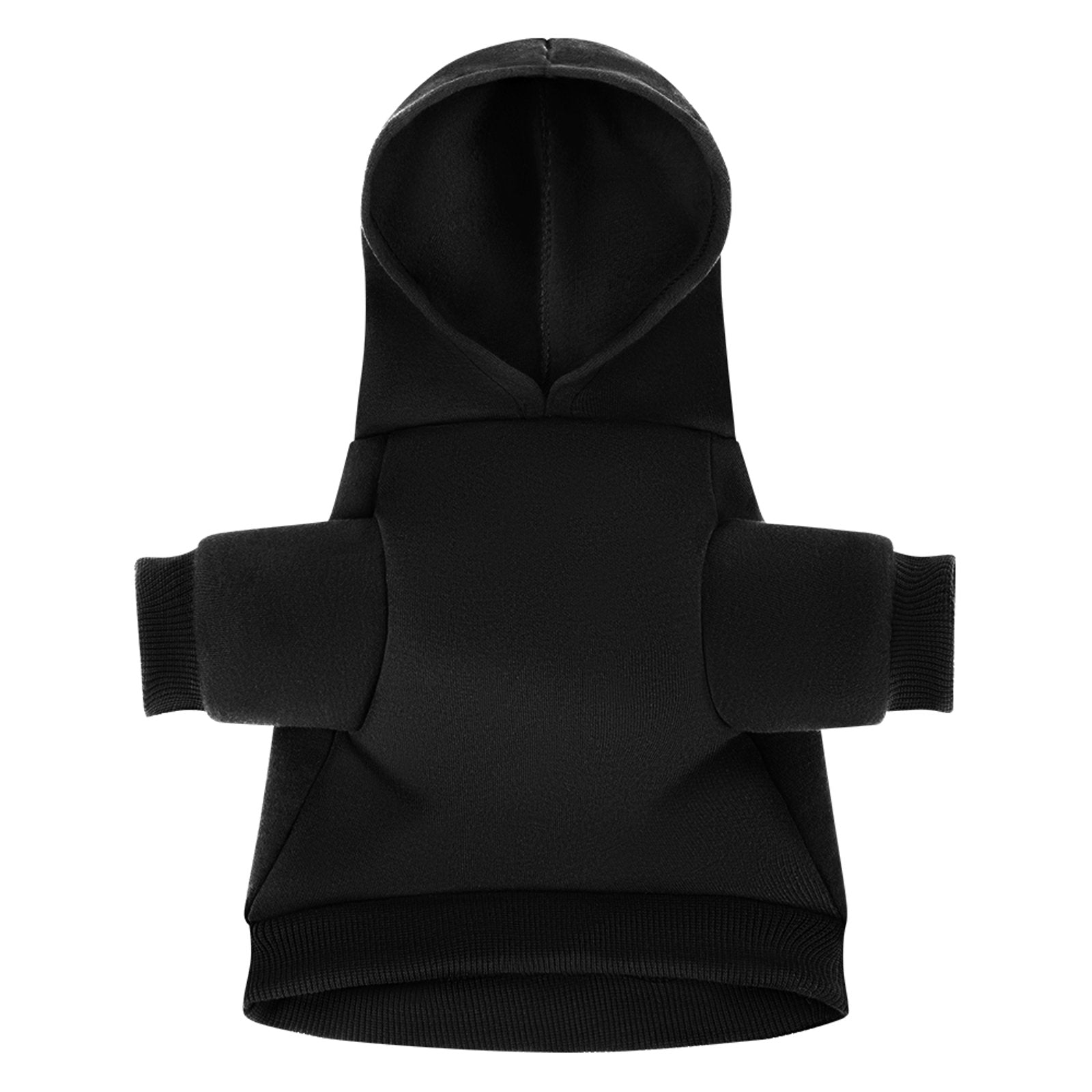 Black dog sweater bottoming shirt with hood and comfortable fit for small pets, customizable design