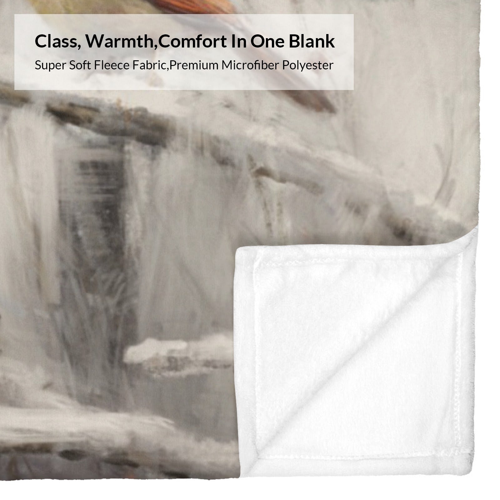 Winter Seasons flannel blanket with soft fleece fabric. Cozy and warm for home decor or gift.