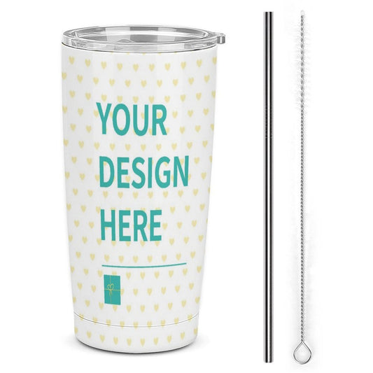 Customizable stainless steel car cup travel mug, perfect for birthdays and Christmas. With your design printed on the cup.