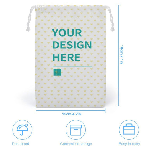 MyArtsyGift - Custom Cotton Drawstring Storage Bag Double for Women