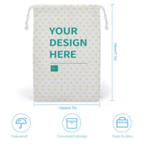 MyArtsyGift - Custom Cotton Drawstring Storage Bag Double for Women
