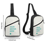 Customizable sling bag with heart pattern, personalized crossbody backpack for men and women - MyArtsyGift.com