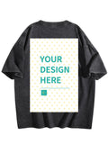 Custom 230g Washed Cotton T-Shirt - Back Print - Ships from Canada