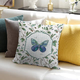 Super soft throw pillow with butterfly design for living room decor, made in USA
