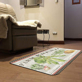 Farm Fresh door mat with radishes, snap peas, and carrots; indoor/outdoor entrance rubber floor mat