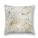 Luxury soft pillow cover featuring gold and black abstract art design for sofa or couch