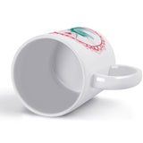 White ceramic mug with Unicorn Magic II design; Custom gift perfect for coffee or tea.