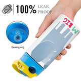 12oz leak-proof kids' water bottle with elephant design and DREAM BIG text, perfect for school outings.