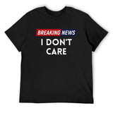Black men's Breaking News tee, perfect for expressing your personality, classic men's short sleeve shirt.