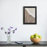 Personalized Canvas Print with Abstract textured art, black frame, home decor. Modern minimalist design.