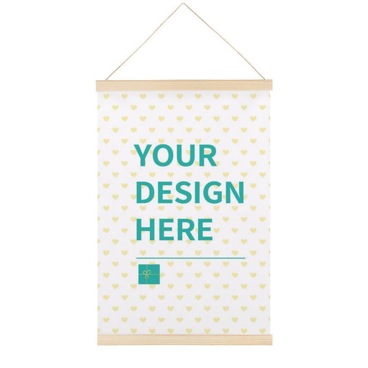 Custom magnet hanging poster with your design, perfect for living room and bedroom decor, Canvas wall art with wooden frame.