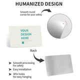 Custom aluminum plaque with design area, smooth corners, easy installation, perfect for gifts.