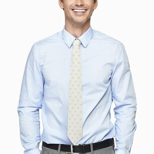 Custom heart-patterned necktie, perfect gift for dad, husband, or boyfriend. Business and work-appropriate accessory.