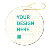 Personalized round ceramic Christmas ornament with custom design, perfect Xmas tree decoration