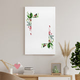 Customizable notebook with watercolor holly and berries border, perfect for holiday gifts at MyArtsyGift.