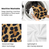 Animal Skin Flannel Blanket, leopard print, machine washable and skin-friendly material, soft and cozy