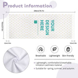 Custom scarf, design area; Imitation cashmere, breathable, lightweight, skin-friendly. Perfect for warm seasons.