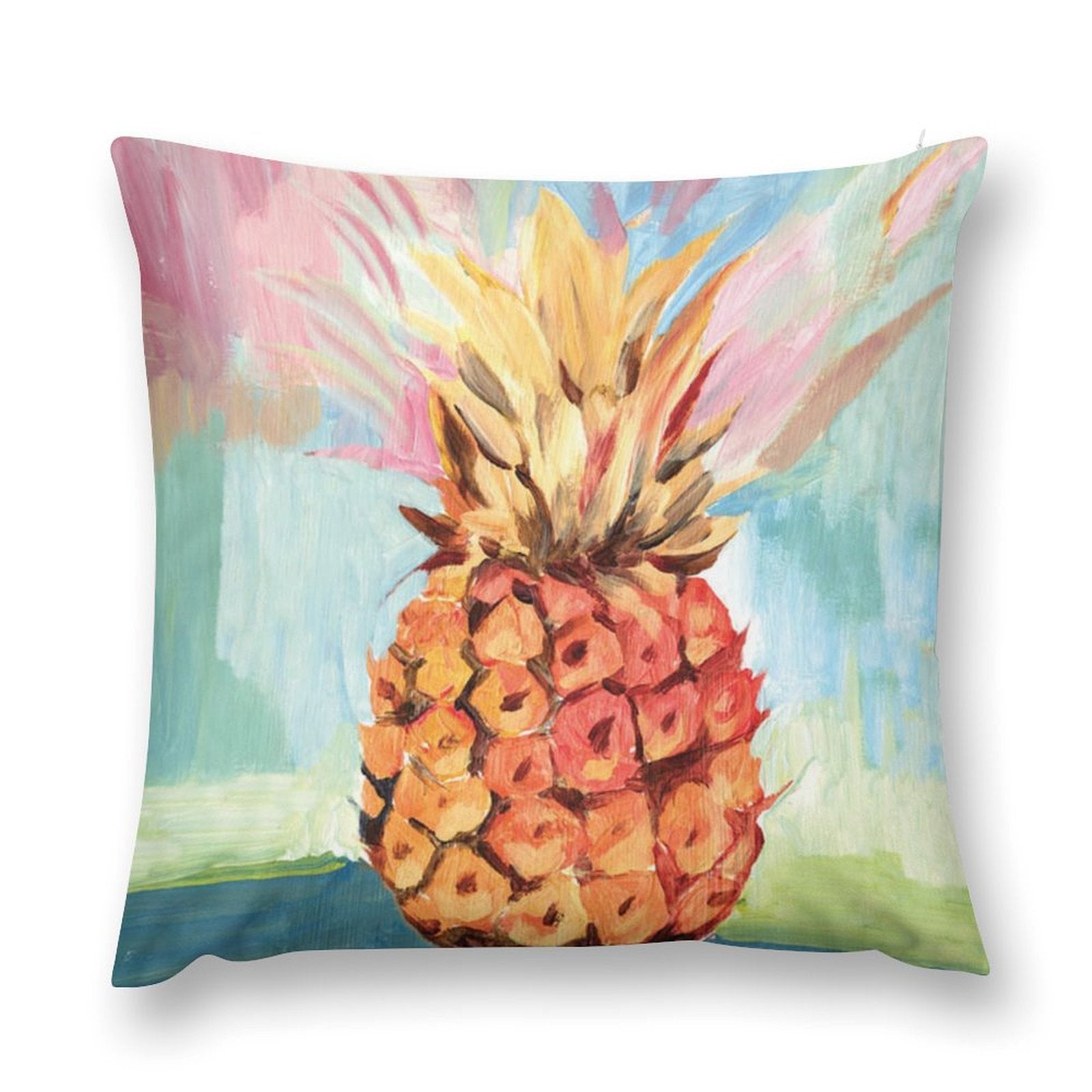 Pineapple Throw Pillow Cover, Soft Short Plush Decorative Pillow for Sofa, Couch, Living Room, home decor