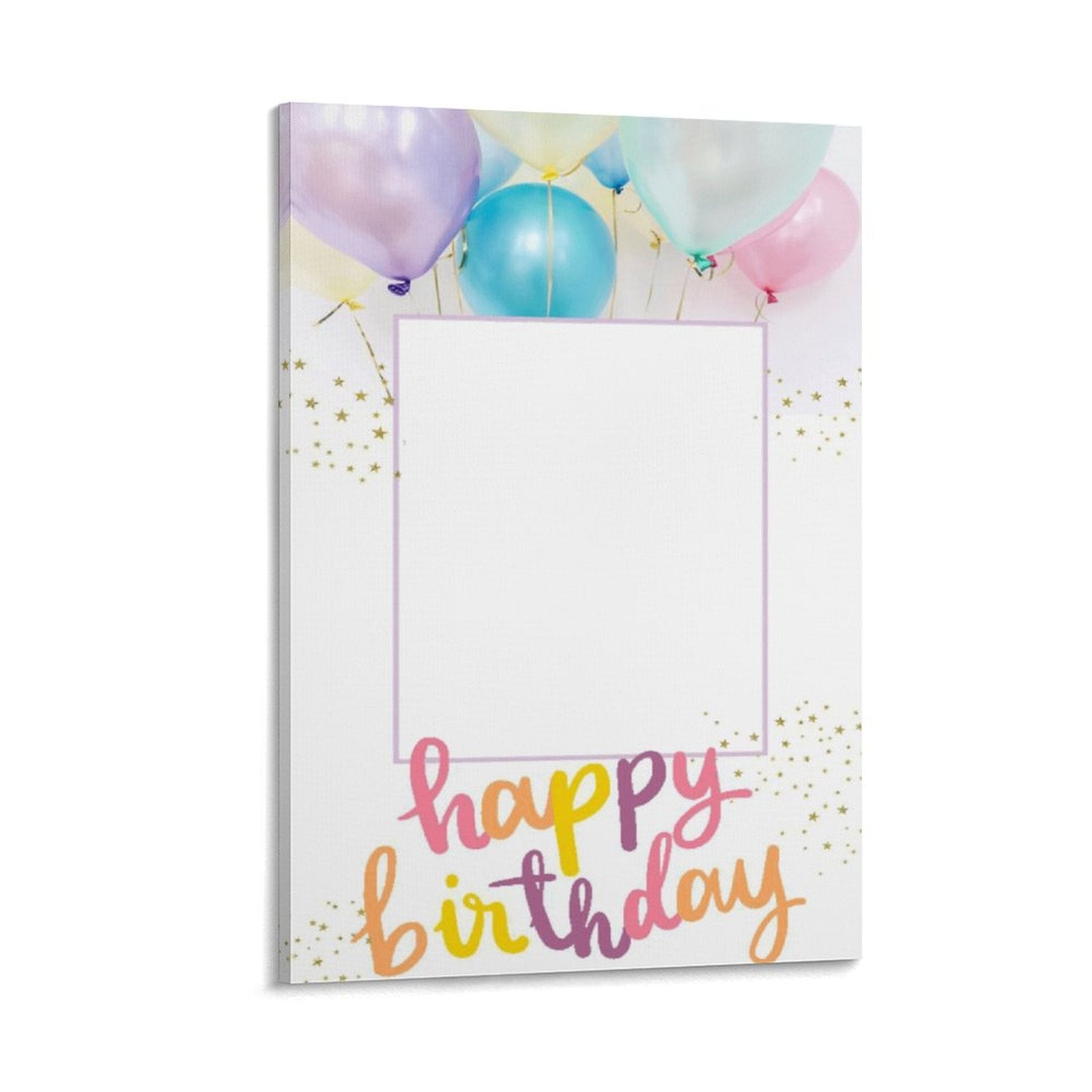 Happy Birthday Custom Product with Frame for Photo, Birthday Party Decoration, Custom Gift