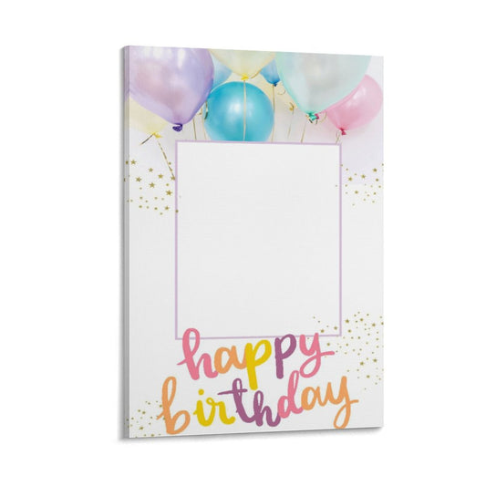 Happy Birthday Custom Product with Frame for Photo, Birthday Party Decoration, Custom Gift