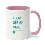 MyArtsyGift - Custom White Ceramic Mug, Personalized Inner Color Mug Customized Gift, Made in USA