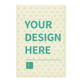 Customizable linen garden flag with 'YOUR DESIGN HERE' message, perfect for outdoor patio and garden decor.