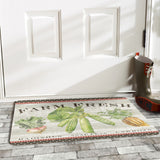 Farm Fresh door mat with radishes, snap peas, and carrots, indoor/outdoor entrance rubber floor mat